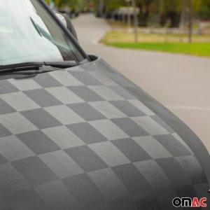 Ford Transit Bonnet Bra - Omac - Vinyl Chequered 1 Pc - 2015-2025 Ford Transit Bonnet Bra - Omac - Vinyl Chequered 1 Pc - 2015-2025